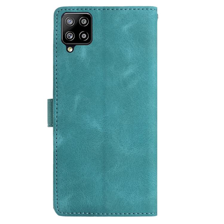 For Samsung Galaxy A12 Rose Flower Embossing Pattern Leather Phone Case