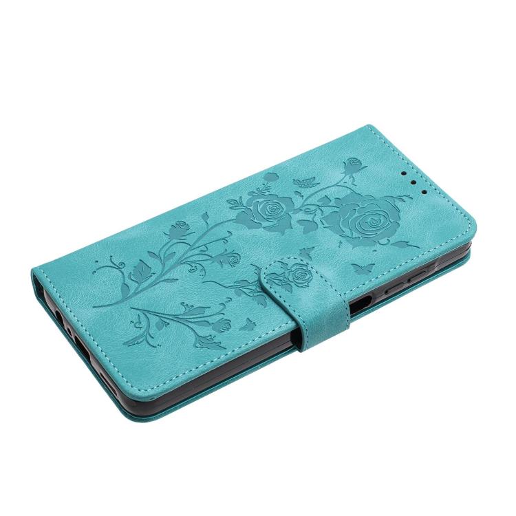 For Samsung Galaxy A13 4G Rose Flower Embossing Pattern Leather Phone Case