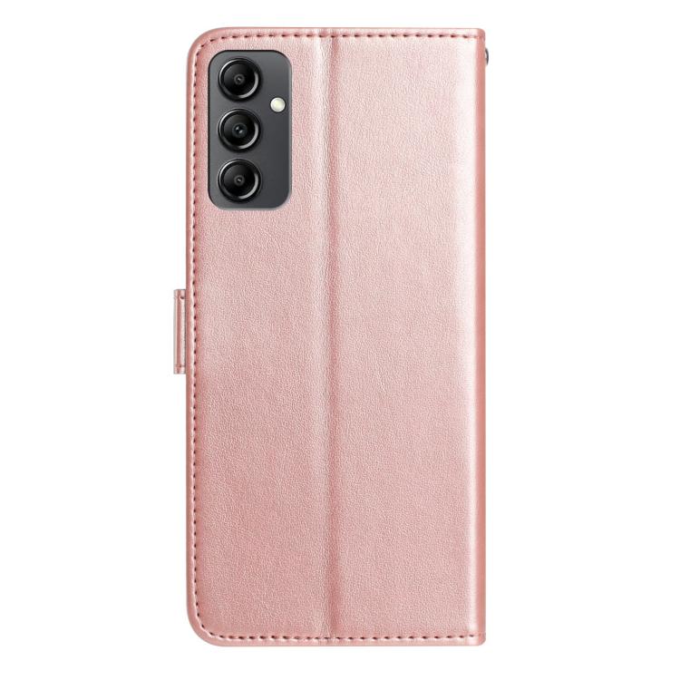 For Samsung Galaxy A14 Rose Flower Embossing Pattern Leather Phone Case