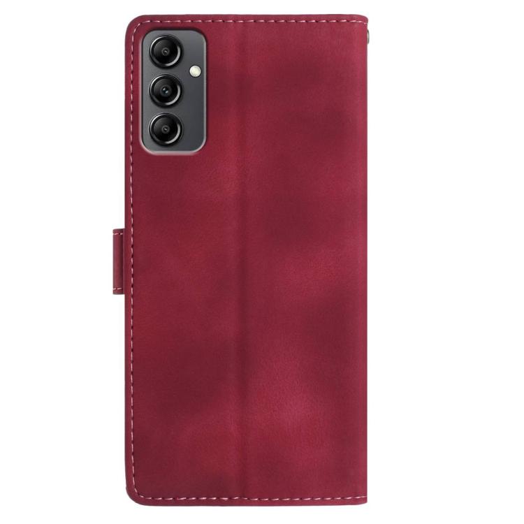 For Samsung Galaxy A14 Rose Flower Embossing Pattern Leather Phone Case