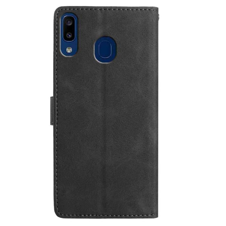 For Samsung Galaxy A20 / A30 Rose Flower Embossing Pattern Leather Phone Case