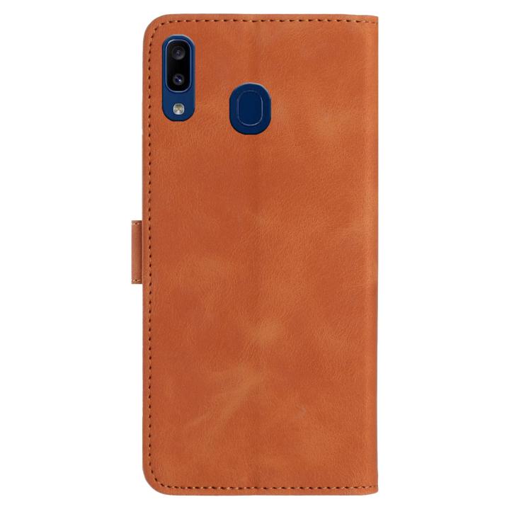 For Samsung Galaxy A20 / A30 Rose Flower Embossing Pattern Leather Phone Case
