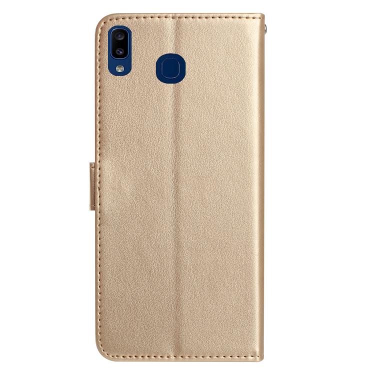For Samsung Galaxy A20e Rose Flower Embossing Pattern Leather Phone Case