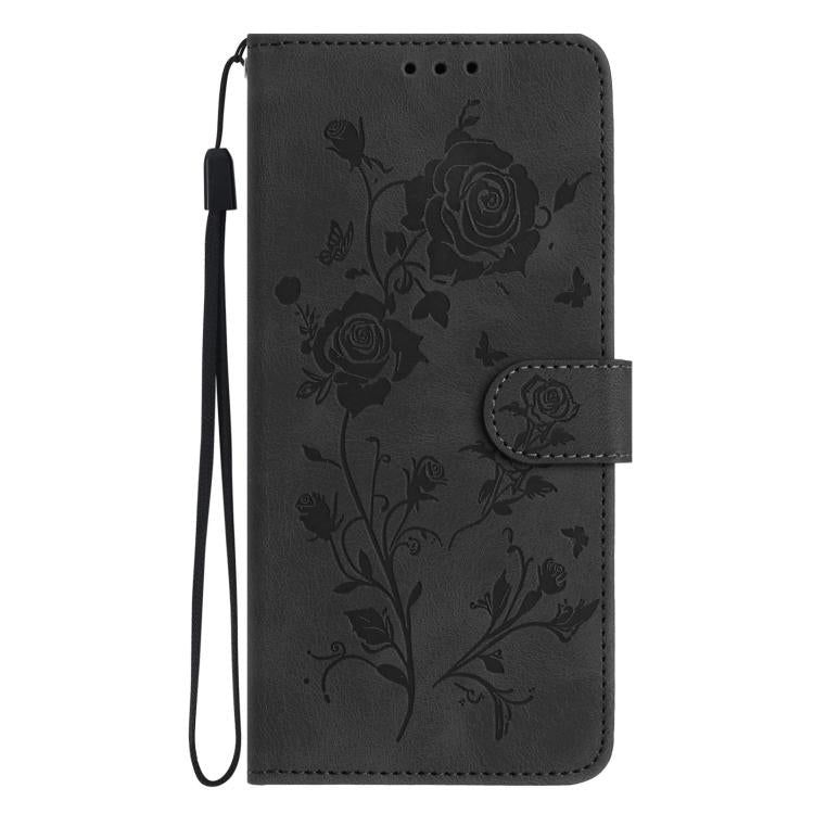 For Samsung Galaxy A20e Rose Flower Embossing Pattern Leather Phone Case