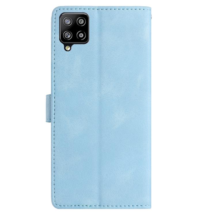 For Samsung Galaxy A22 Rose Flower Embossing Pattern Leather Phone Case