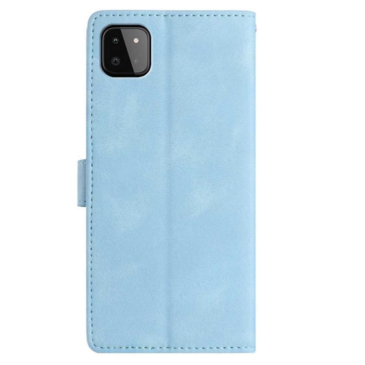 For Samsung Galaxy A22 5G Rose Flower Embossing Pattern Leather Phone Case