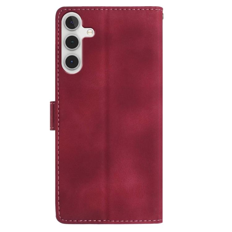 For Samsung Galaxy A25 Rose Flower Embossing Pattern Leather Phone Case