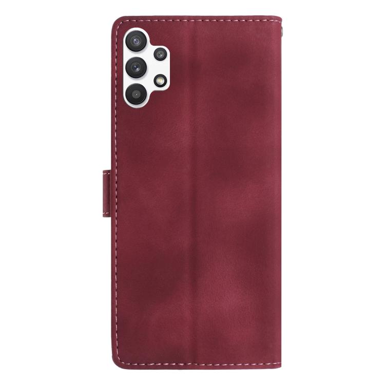 For Samsung Galaxy A32 Rose Flower Embossing Pattern Leather Phone Case