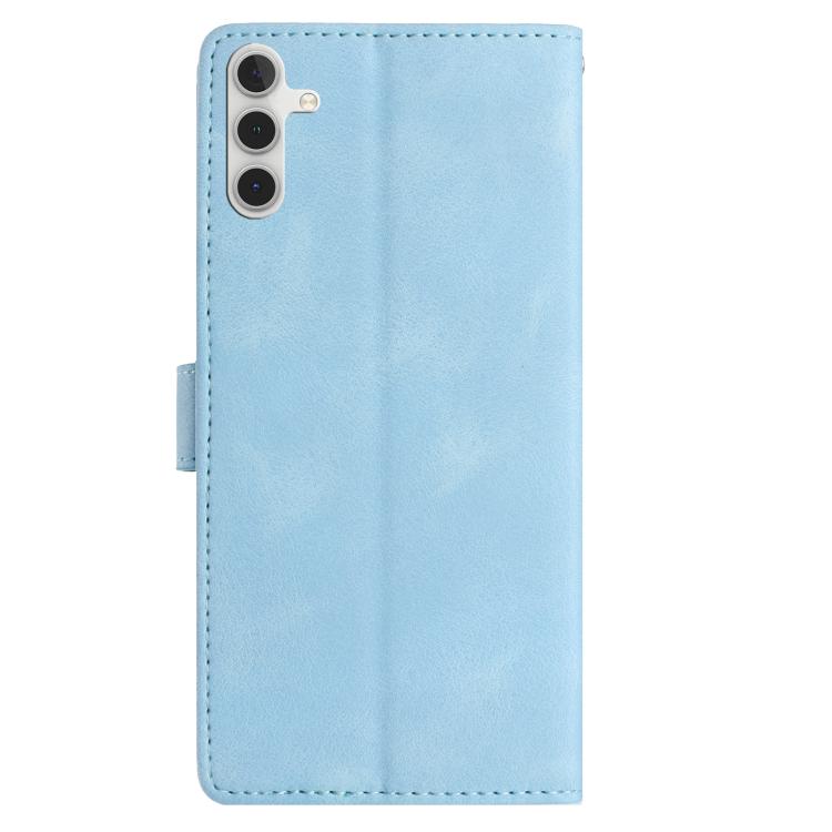 For Samsung Galaxy A34 Rose Flower Embossing Pattern Leather Phone Case