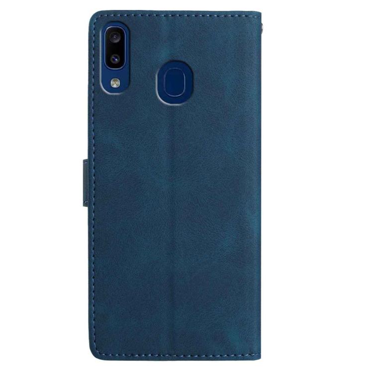 For Samsung Galaxy A40 Rose Flower Embossing Pattern Leather Phone Case