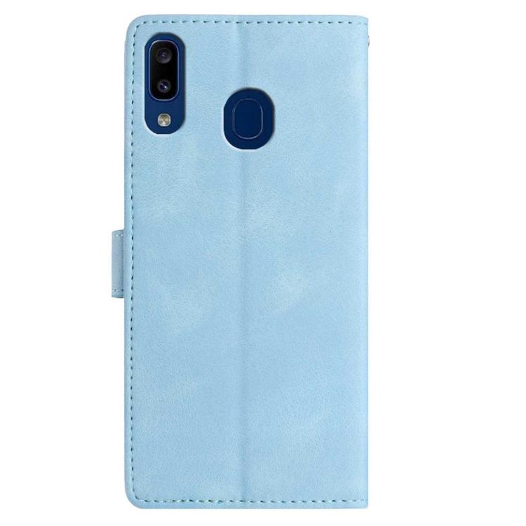 For Samsung Galaxy A40 Rose Flower Embossing Pattern Leather Phone Case