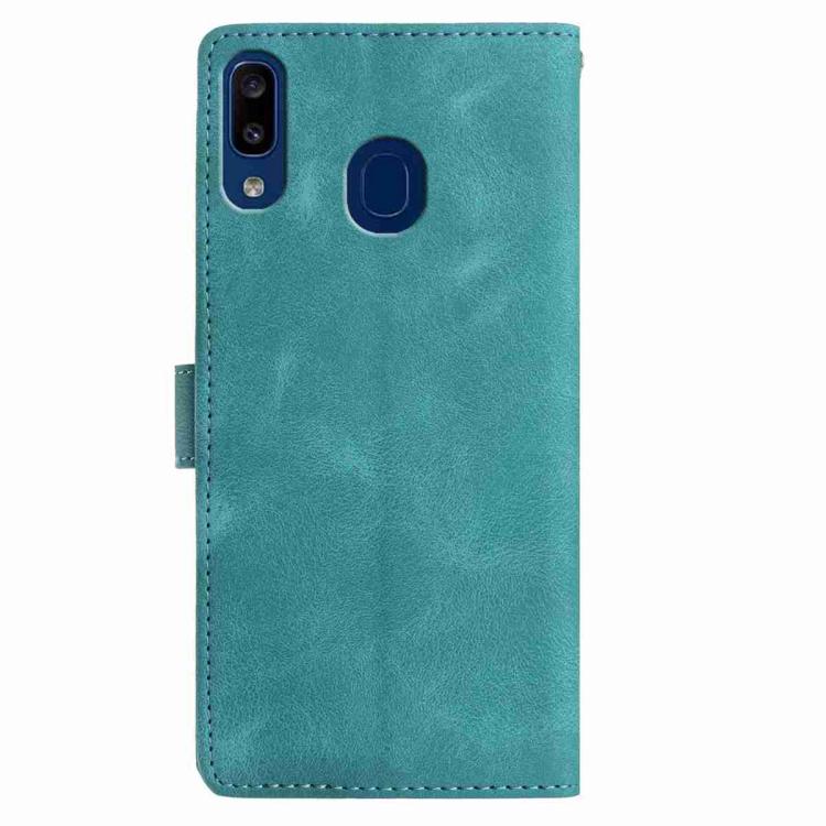 For Samsung Galaxy A40 Rose Flower Embossing Pattern Leather Phone Case
