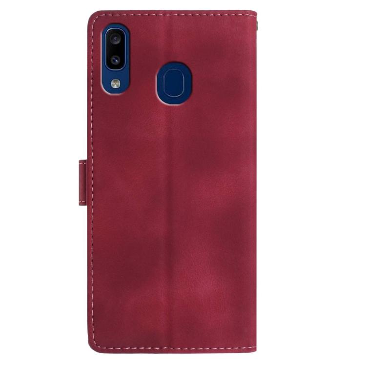 For Samsung Galaxy A40 Rose Flower Embossing Pattern Leather Phone Case
