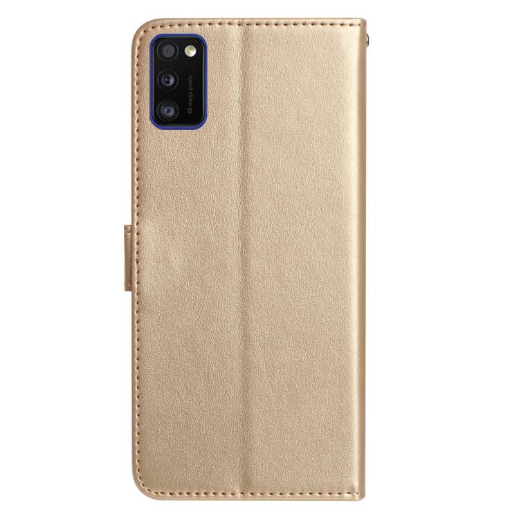 For Samsung Galaxy A41 Rose Flower Embossing Pattern Leather Phone Case