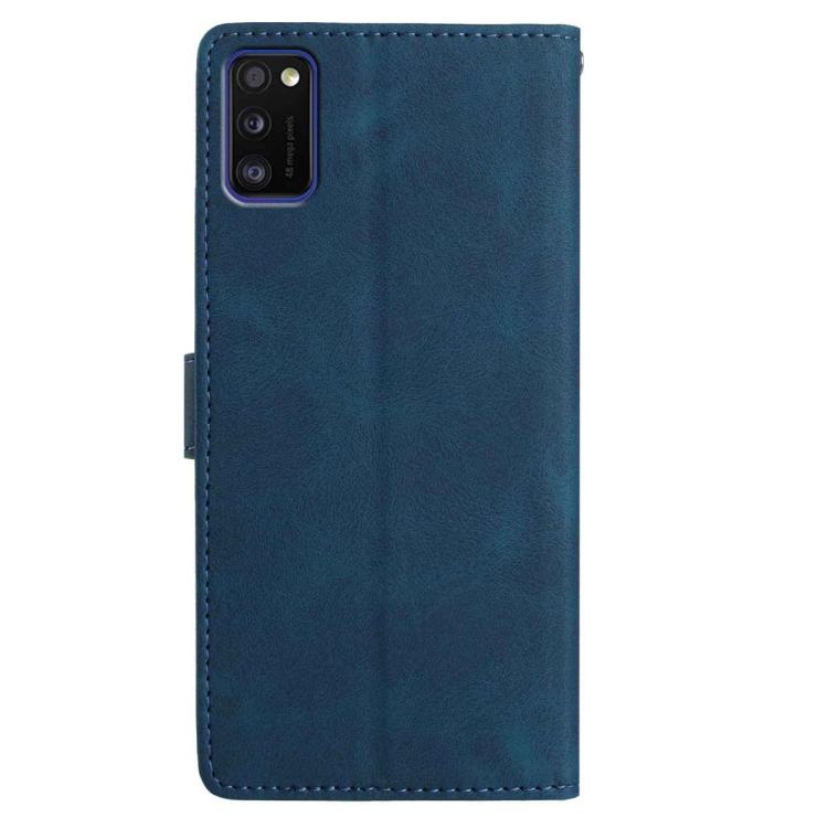 For Samsung Galaxy A41 Rose Flower Embossing Pattern Leather Phone Case