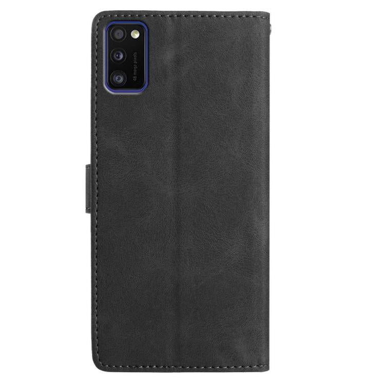 For Samsung Galaxy A41 Rose Flower Embossing Pattern Leather Phone Case
