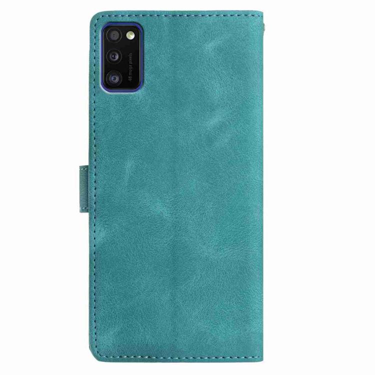 For Samsung Galaxy A41 Rose Flower Embossing Pattern Leather Phone Case