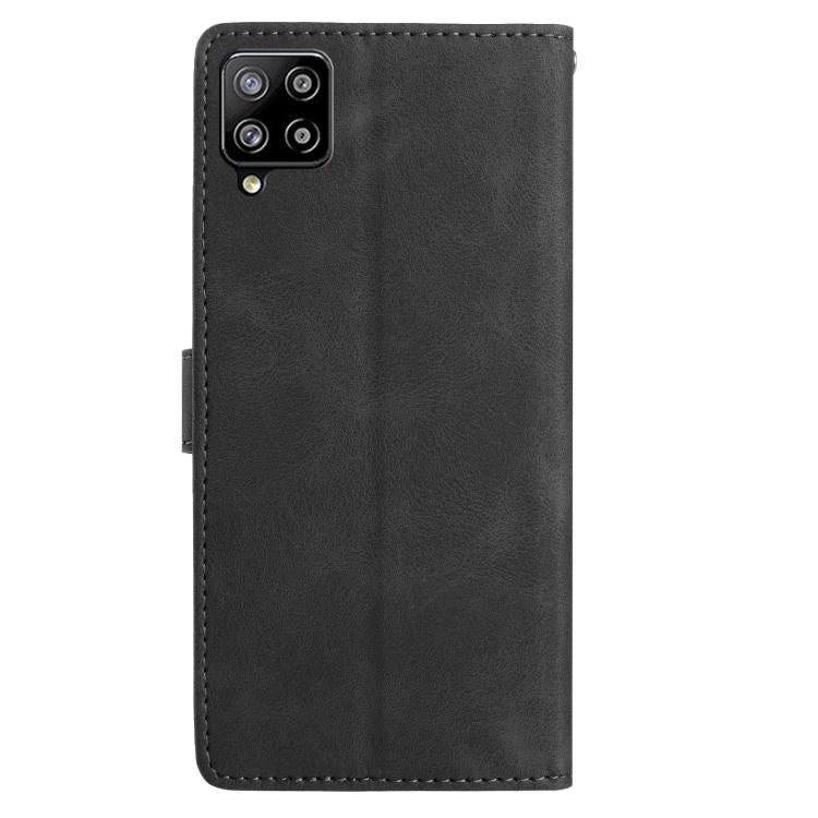 For Samsung Galaxy A42 5G Rose Flower Embossing Pattern Leather Phone Case