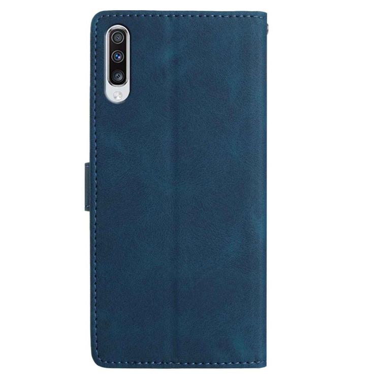 For Samsung Galaxy A50 Rose Flower Embossing Pattern Leather Phone Case