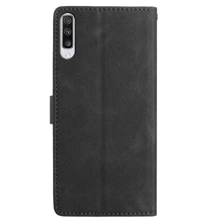 For Samsung Galaxy A50 Rose Flower Embossing Pattern Leather Phone Case