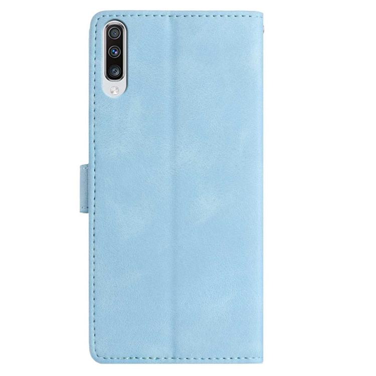 For Samsung Galaxy A50 Rose Flower Embossing Pattern Leather Phone Case