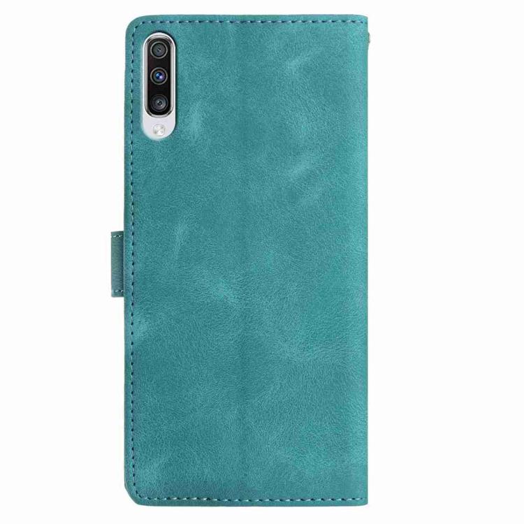 For Samsung Galaxy A50 Rose Flower Embossing Pattern Leather Phone Case