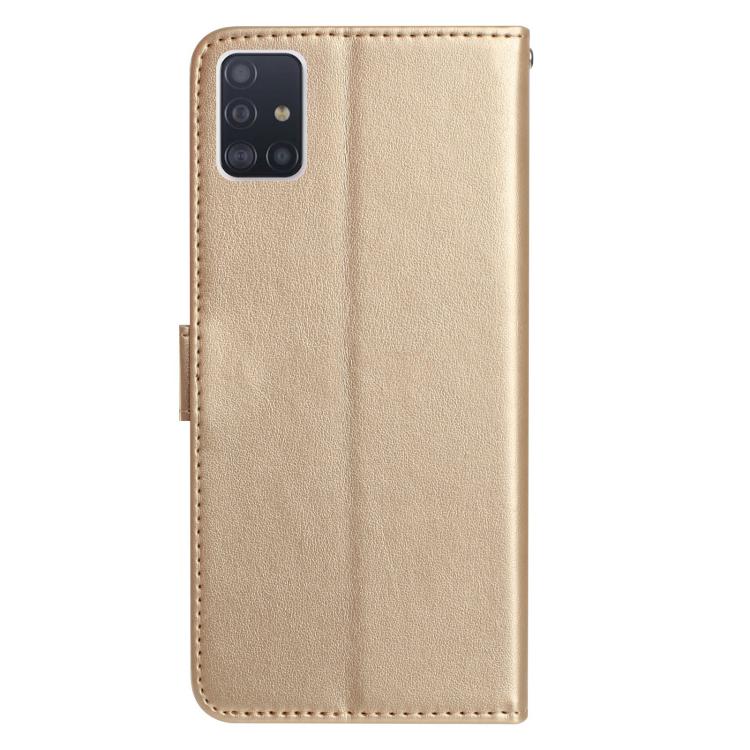 For Samsung Galaxy A51 Rose Flower Embossing Pattern Leather Phone Case