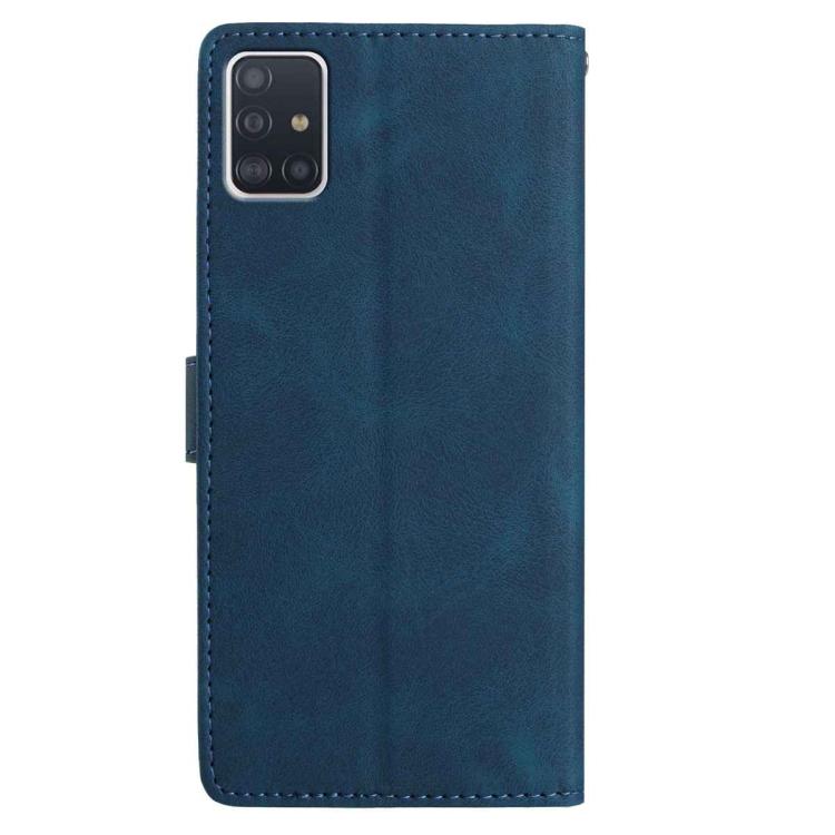 For Samsung Galaxy A51 Rose Flower Embossing Pattern Leather Phone Case