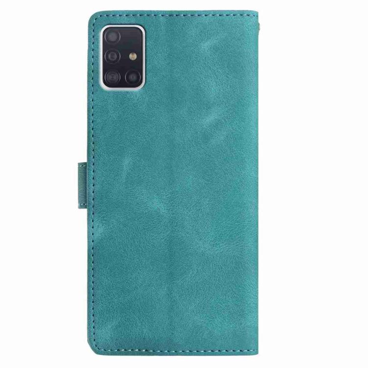 For Samsung Galaxy A51 Rose Flower Embossing Pattern Leather Phone Case