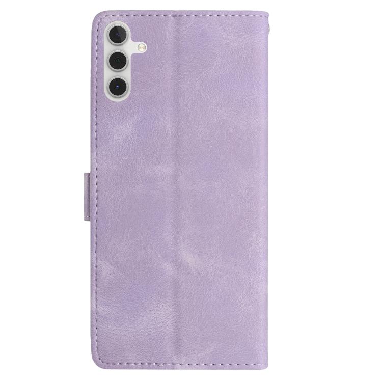 For Samsung Galaxy A54 Rose Flower Embossing Pattern Leather Phone Case