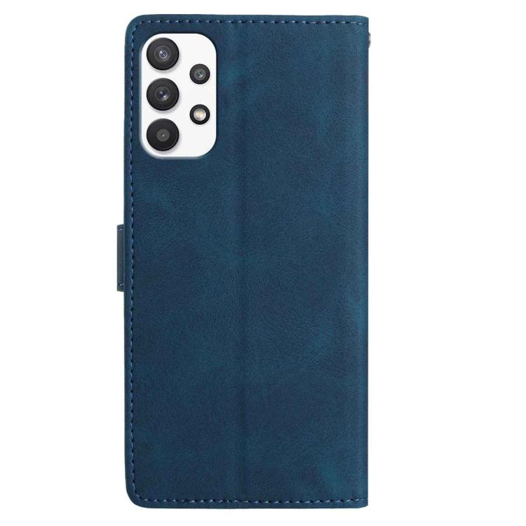 For Samsung Galaxy A73 Rose Flower Embossing Pattern Leather Phone Case