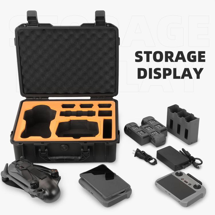 For DJI Mavic 4 Pro Sunnylife Safety Carrying Case Hard Travel Case Large Capacity Waterproof Shock-proof Box - Black