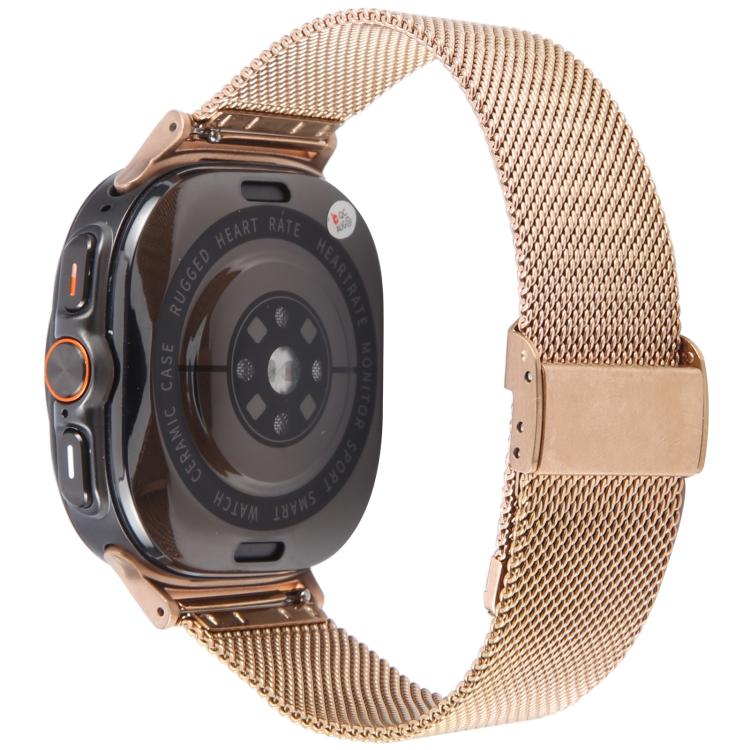 For Samsung Galaxy Watch Ultra 47mm / Ultra 2025 Milanese Integrated Buckle Metal Watch Band