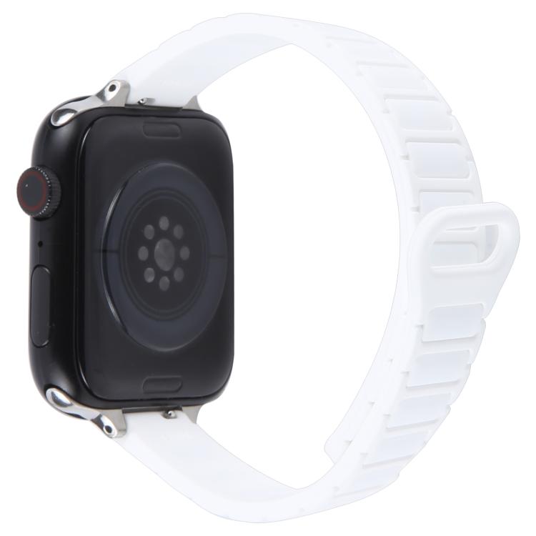 For Apple Watch 42mm / 41mm / 40mm / 38mm Slim I-shaped Magnetic Silicone Watch Band