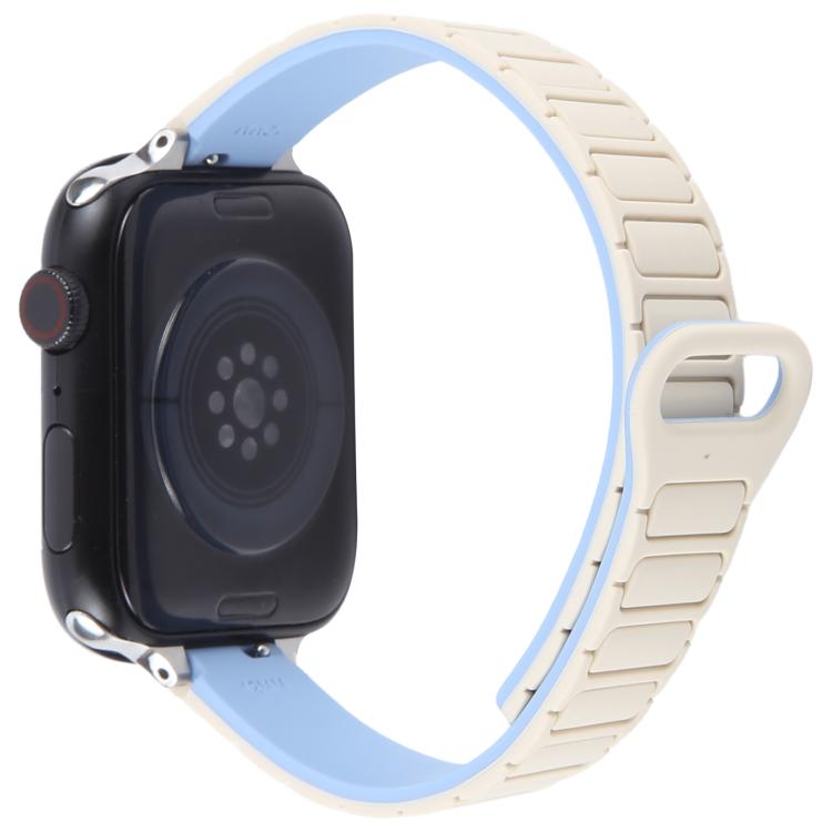 For Apple Watch 42mm / 41mm / 40mm / 38mm Slim I-shaped Magnetic Silicone Watch Band