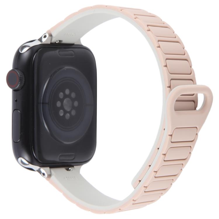 For Apple Watch 42mm / 41mm / 40mm / 38mm Slim I-shaped Magnetic Silicone Watch Band