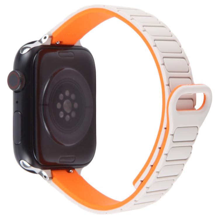 For Apple Watch 42mm / 41mm / 40mm / 38mm Slim I-shaped Magnetic Silicone Watch Band
