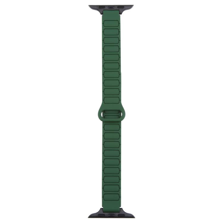 For Apple Watch 46mm / 49mm / 45mm / 44mm Slim I-shaped Magnetic Silicone Watch Band