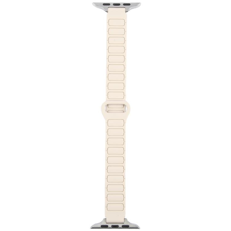 For Apple Watch 46mm / 49mm / 45mm / 44mm Slim I-shaped Magnetic Silicone Watch Band