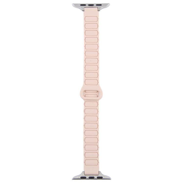 For Apple Watch 46mm / 49mm / 45mm / 44mm Slim I-shaped Magnetic Silicone Watch Band