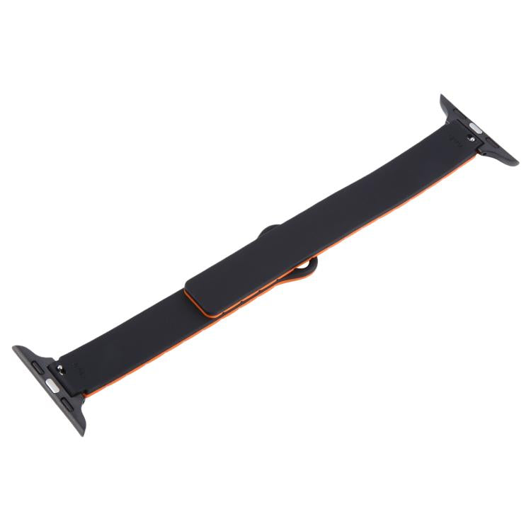 For Apple Watch 46mm / 49mm / 45mm / 44mm Slim I-shaped Magnetic Silicone Watch Band