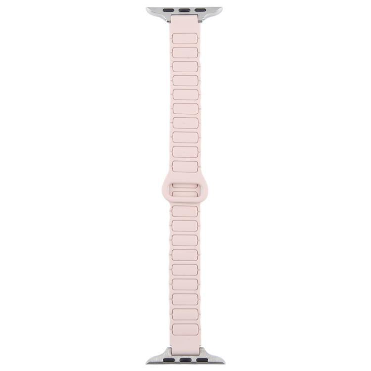 For Apple Watch 46mm / 49mm / 45mm / 44mm Slim I-shaped Magnetic Silicone Watch Band