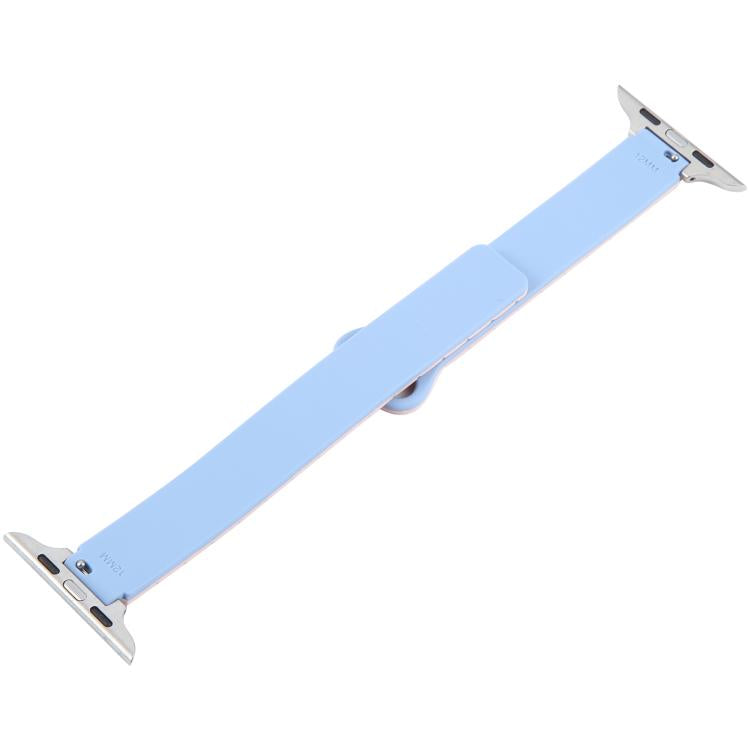 For Apple Watch 46mm / 49mm / 45mm / 44mm Slim I-shaped Magnetic Silicone Watch Band