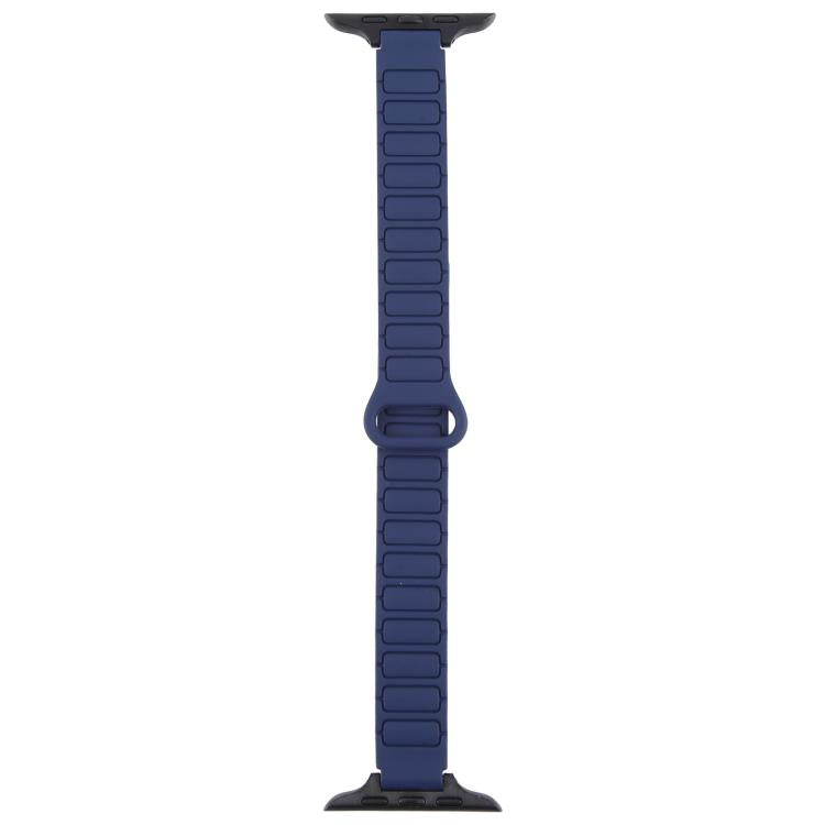 For Apple Watch 46mm / 49mm / 45mm / 44mm Slim I-shaped Magnetic Silicone Watch Band
