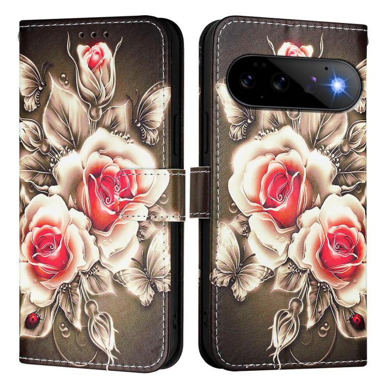 For Google Pixel 11 Pro / 11 Colored Drawing Pattern Plain Weave Leather Phone Case