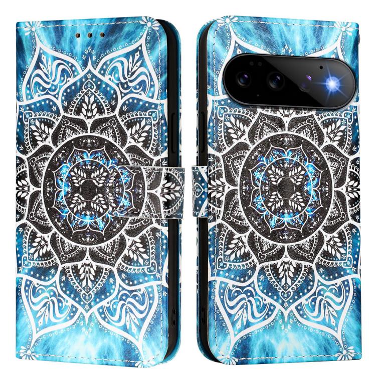 For Google Pixel 11 Pro / 11 Colored Drawing Pattern Plain Weave Leather Phone Case