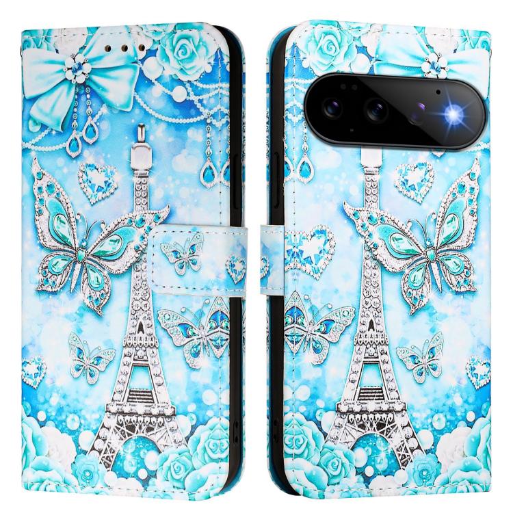 For Google Pixel 11 Pro / 11 Colored Drawing Pattern Plain Weave Leather Phone Case
