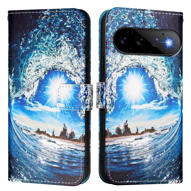For Google Pixel 11 Pro / 11 Colored Drawing Pattern Plain Weave Leather Phone Case