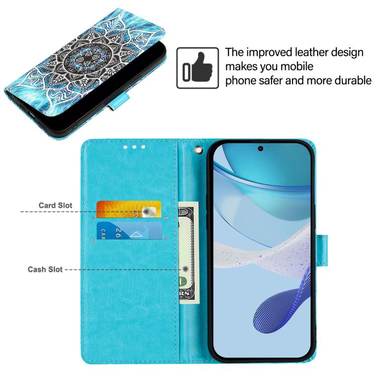 For Google Pixel 11 Pro XL Colored Drawing Pattern Plain Weave Leather Phone Case