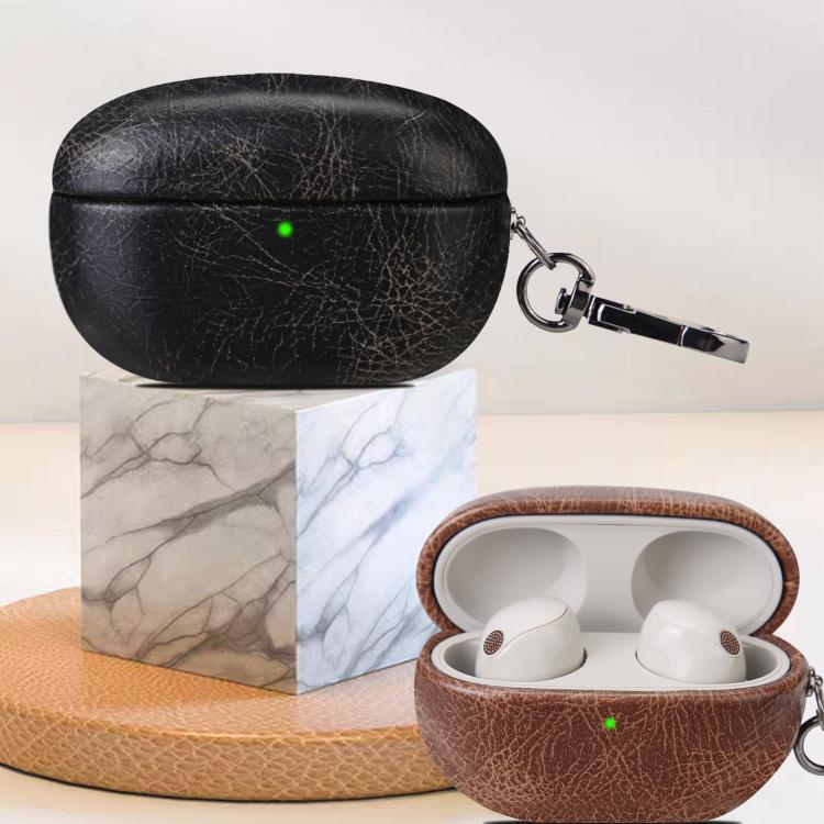 For Sony WF-1000XM5 Retro Crazy Horse Earphone Case